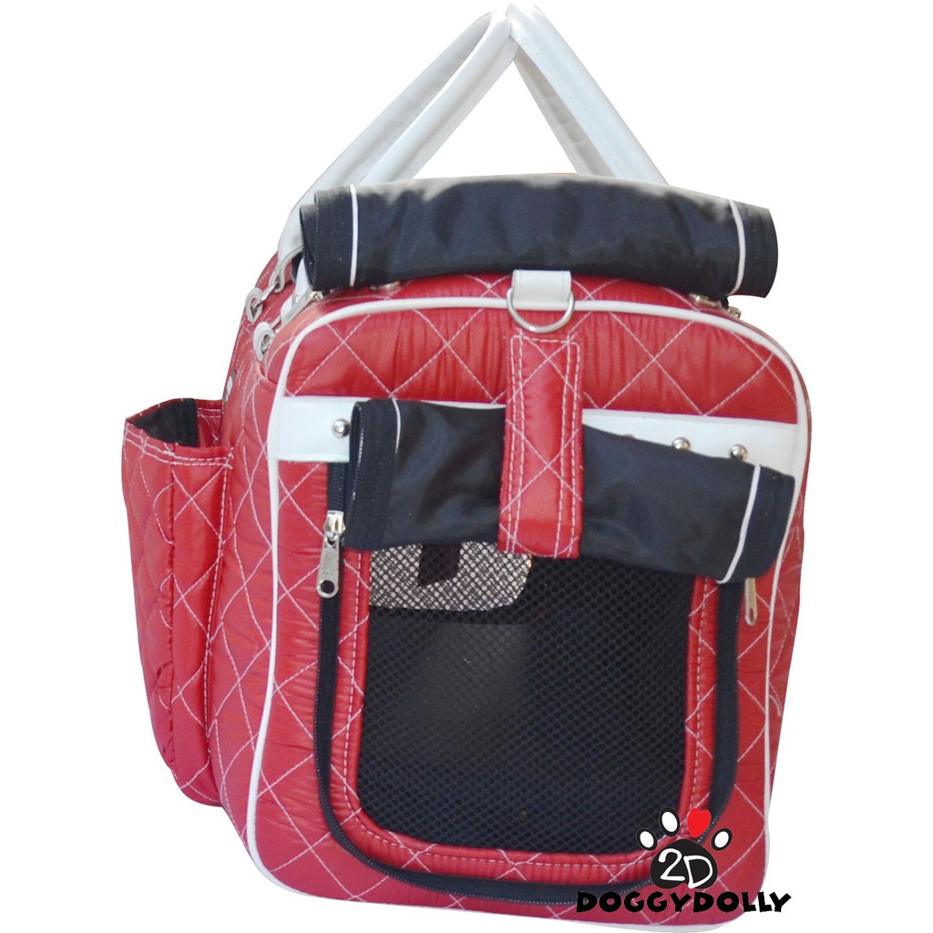bag-carrier-doggydolly-กระเป๋าแฟชั่นสำหรับใส่หมาแมว-กระเป๋าสะพายผ้าร่ม-pc205