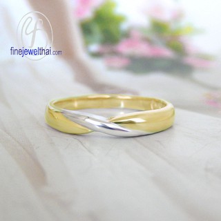 Finejewelthai แหวนทอง-แหวนอินฟินิตี้-Infinity Ring-Silver-Gold - R130100wg-g