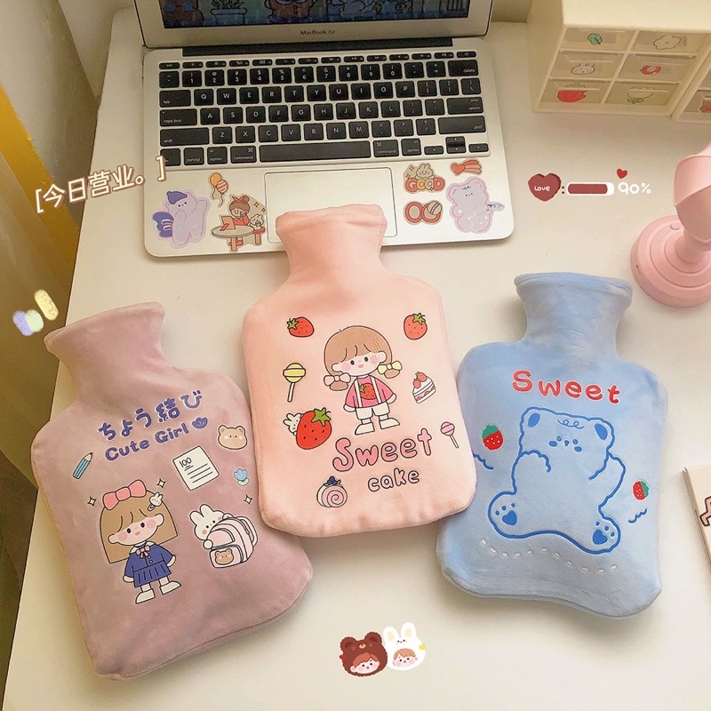 พร้อมส่ง-ถุงน้ำร้อนลายการ์ตูน-แก้หนาว-ปวดประจำเดือน-น่ารักมาก