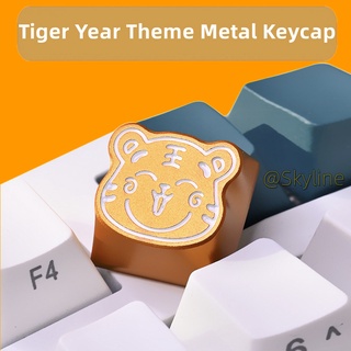 【พร้อมส่ง】Kelowna Tiger Year Theme ปุ่มกดคีย์บอร์ดโลหะ CNC อะลูมิเนียมออกไซด์ R4 ขนาดเล็ก