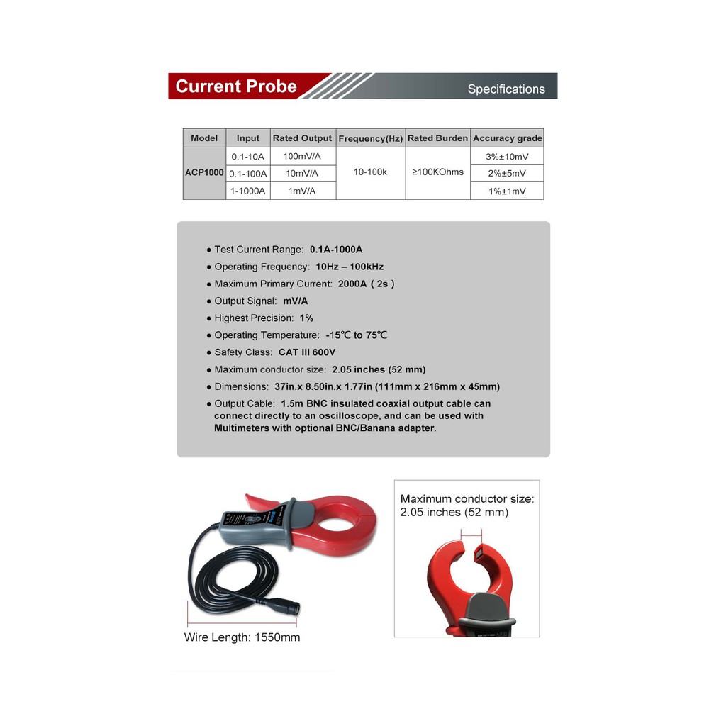 micsig-acp1000-ac-ออสซิโลสโคป-โพรบกระแสไฟฟ้า-ความถี่-10hz-100khz-current-range-0-1a-1000a-primary-current-2000a