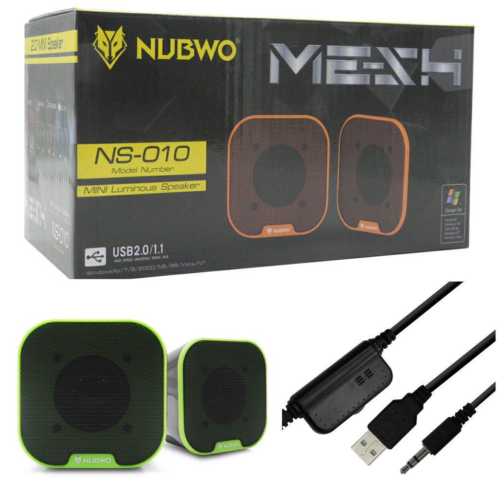 ลำโพงคอมพิวเตอร์โน๊ตบุ๊ค-ยี่ห้อ-nubwo-ns-010-mini-luminous-speaker-ขนาดเล็ก-เสียงดี-รับประกันนาน-30-วัน