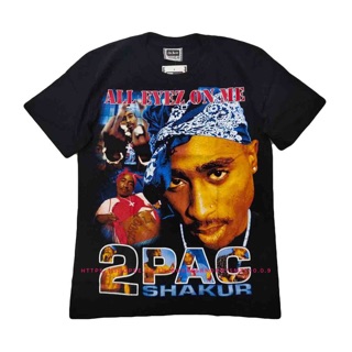 [2023]เสื้อวง 2Pac Hip Hop T-shirt เสื้อยืดวง 2Pac Tupac Rapper เสื้อเชิ้ตสำหรับผู้ชาย และผู้หญิง