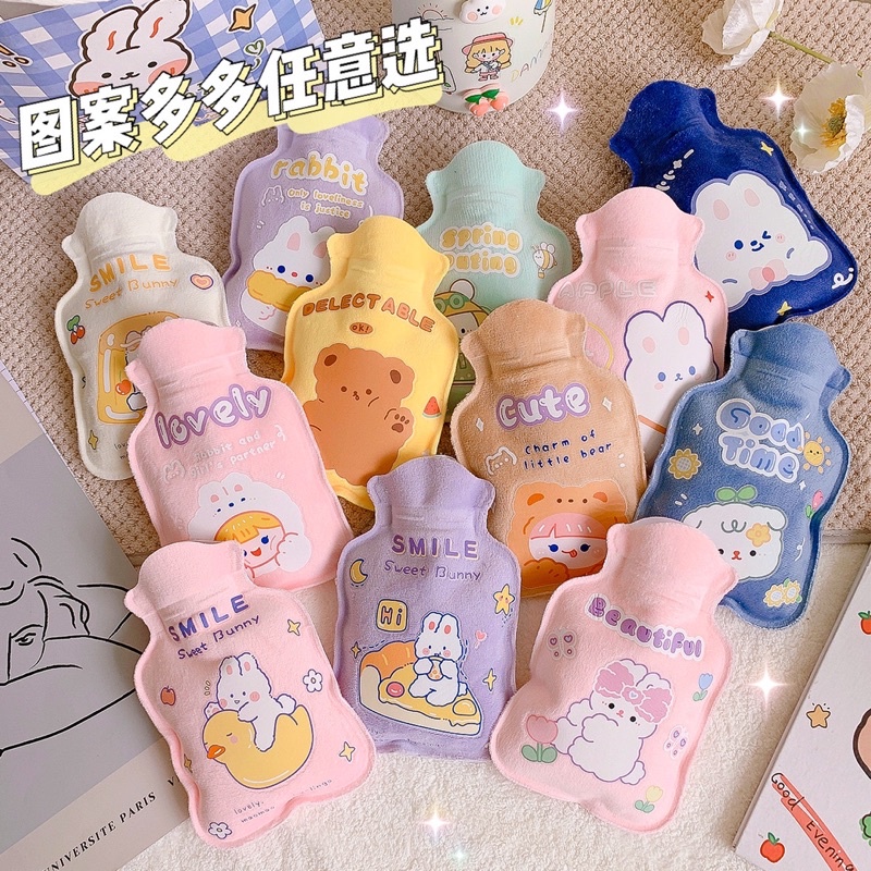 พร้อมส่ง-ถุงร้อนขนาด-300ml-ลายการ์ตูน-แก้หนาว-ปวดประจำเดือน-พิเศษ-ซื้อ-2-ชิ้นขึ้นไปชิ้นละ-45-เท่านั้นงับ