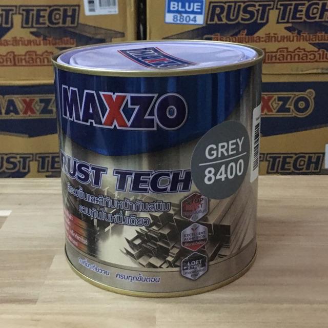 สีรองพื้นและสีทับหน้ากันสนิม Rust Tech 2 in 1 สีดำด้าน บอร์นด้าน น้ำตาล ...