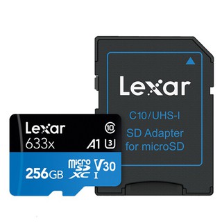 ภาพขนาดย่อของภาพหน้าปกสินค้าLexar 256GB Micro SDXC 633x with SD Adapter จากร้าน legendthailand บน Shopee ภาพที่ 1