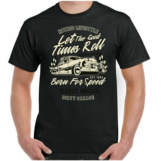 [S-5XL] เสื้อยืด พิมพ์ลาย Let the good Time roll s Funny Hot Rod Hotrod สไตล์คลาสสิก สําหรับผู้ชาย
							
							โชว์ชื