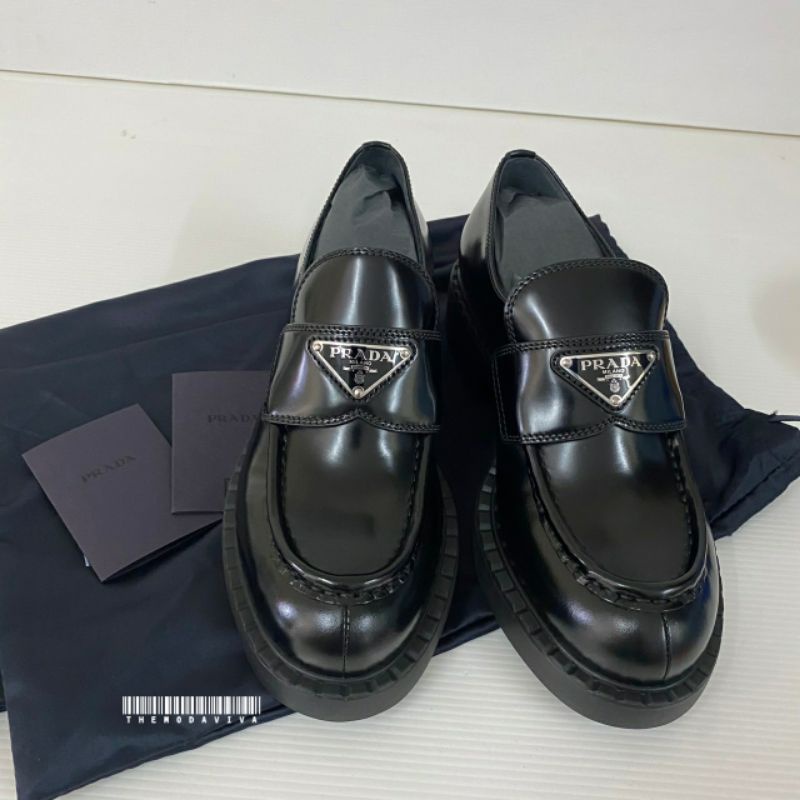 New PRADA Shoe + heel, Black for Mens & Ladies Shopee Thailand