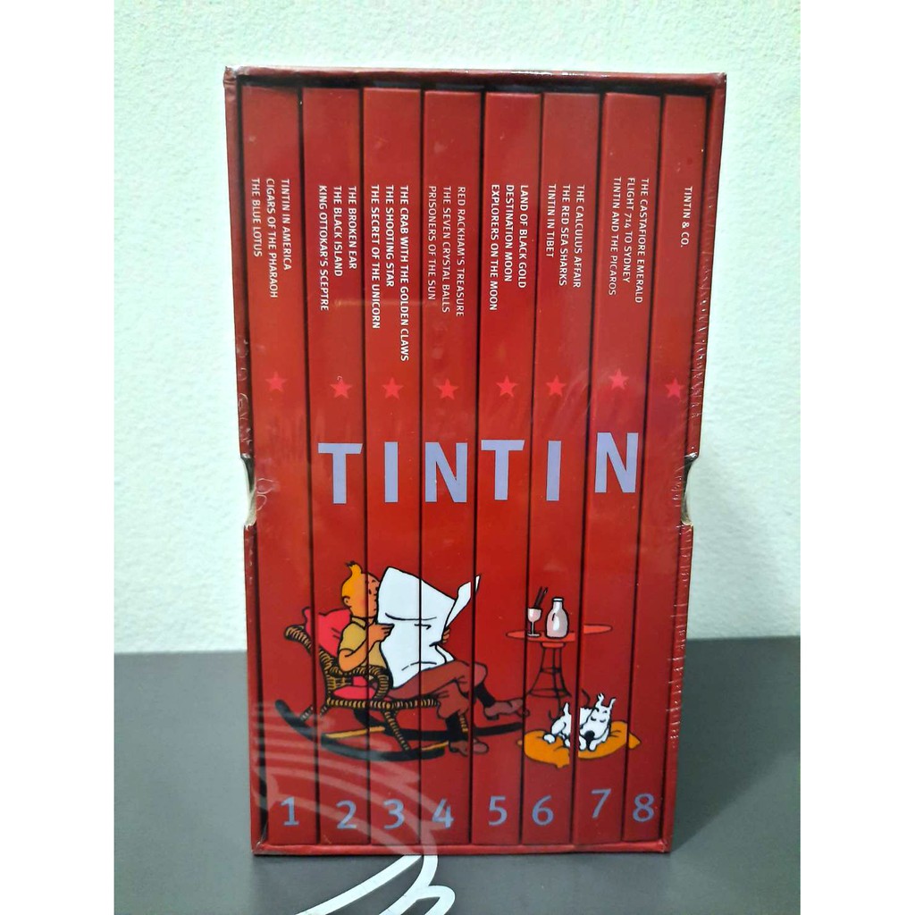 ใช้โค้ดรับเงินคืน10-ได้-พร้อมส่ง-ปกอ่อน-หนังสือการ์ตูนภาษาอังกฤษ-tintin-collection-the-adventures-of-tintin-จำนวน-8-books-ปกอ่อน