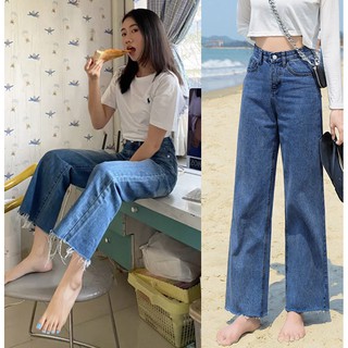 ภาพหน้าปกสินค้า❣️  NEW❣️  กางเกงยีนส์ กางเกงลำลองผู้หญิงกางเกงยีนส์ขากว้างแฟชั่น กางเกงยีนส์ลำลองสำหรับฤดูร้อนกางเกงขายาวผู้หญิง ที่เกี่ยวข้อง