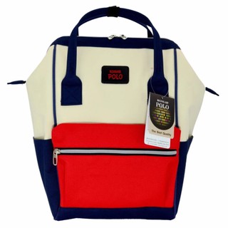 Romar Polo กระเป๋าเป้สไตล์ญี่ปุ่น Rucksack Code 2501 Blue (Red/Cream) ส่งฟรี Kerry