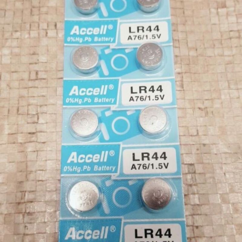 ถ่านเบอร์ LR 44 ยี่ห้อ Accell ใช้สำหรับไฟฉายหรือเลเซอร์ นาฬิกา | Shopee ...