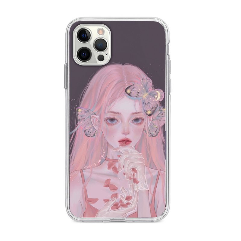 butterfly-เคสไอโฟน-7-8-plus-se2020-พลัส-cute-13-promax-8-ip-11-12-13-pro-max-phone-case-xr-xs-x-max-เคส-นิ่ม