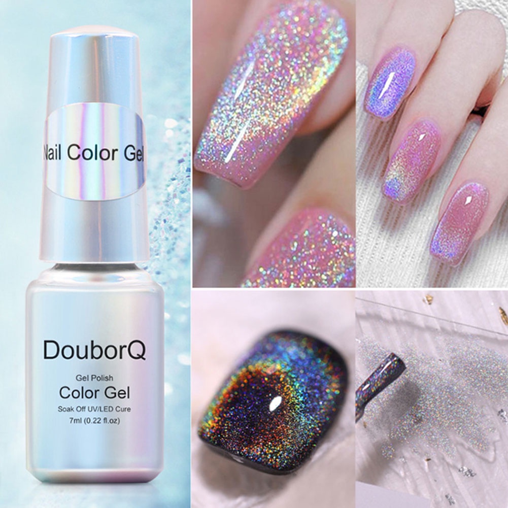 ร้อนแรง-7ml-uv-gel-polish-rainbow-cat-eye-gel-polish-winter-สีสันสะท้อนแสง-glitter-universal-nail-polish