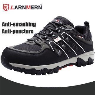 LARNMERN รองเท้านิรภัย รองเท้าเซฟตี้ ป้องกันการทะลุ เหมาะกับการใส่ทำงานก่อสร้าง สำหรับผู้ชาย size37-48