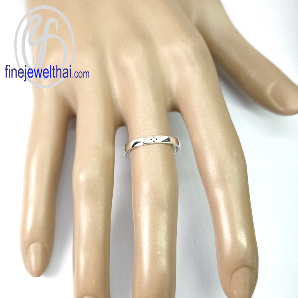 finejewelthai-แหวน-แหวนเพชร-เพชรสังเคราะห์-แหวนเงินแท้-diamond-cz-silver-ring-r3057cz