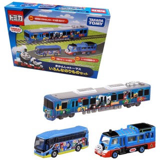 แท้ 100% จากญี่ปุ่น โมเดล เซ็ท 3 ชิ้น รถไฟ โทมัสแอนด์เฟรนด์ Takara Tomy Thomas &amp; Friends Tomica Motors The Tank Engine