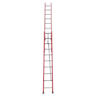 FIBERGLASS LADDER A-FRAME LITE 10-STEP SILVER/RED บันไดไฟเบอร์กลาส LITE 10 ขั้น สีเงิน/แดง บันไดพาด บันได เครื่องมือช่าง