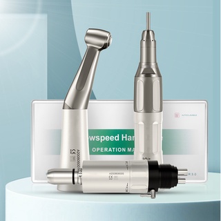 AZDENT Dental Low Speed Handpiece Kit Contra Angle Straight Air Motor