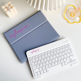 ภาพหน้าปกสินค้าสกรีนชื่อฟรี เซ็ตเคสคีย์บอร์ด iPad สีม่วง by LAONGMOON ที่เกี่ยวข้อง