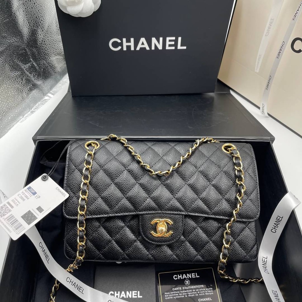 chanel-classic-10-สีดำอะไหล่ทอง-ซับในแดง-grade-vip-size-25cm-free-box-set