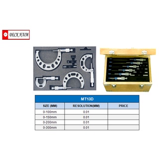 OUTSIDE MICROMETERS SET ไมโครมิเตอร์วัดนอก 0-100mm