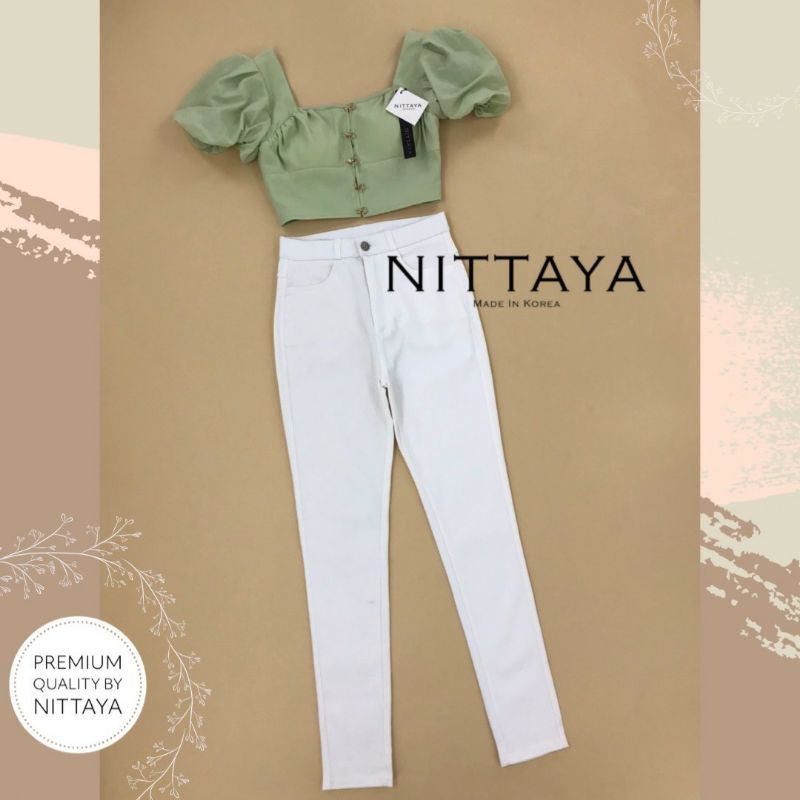 ป้าย-nittaya-เซทเสื้อแขนสั้นตุ๊กตา-กางเกงขายาว