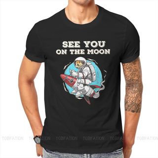 [S-5XL]Dogecoin Moon Classic Bitcoin Cryptocurrency Art Tshirt Top Ofertas MenS Clothes Men T Shirt