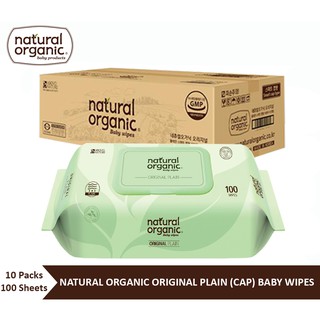 ภาพหน้าปกสินค้าNatural Organic, Original Plain Baby Wipes (Cap type, 10*100 Sheets) ทิชชูเปียกออแกนิค เนเชอรัลออแกนิค รุ่นออริจินอล ที่เกี่ยวข้อง