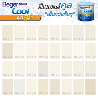 Beger สีครีม คูลออลพลัส กึ่งเงา (ขนาด 9L) สีทาบ้าน สีบ้านเย็น สีเบเยอร์  เกรด 10ปี  เช็ดล้างทำความสะอาดได้ สะท้อนควาร้อน