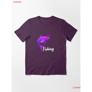 Luner เสื้อยืดผู้ชายและผู้หญิง Fishing Essential T-Shirt Sports T-shirt