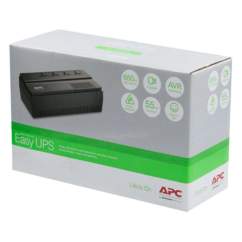 แบตเตอรี่แห้ง-เครื่องสำรองไฟฟ้า-apc-easy-ups-bv-375w-sch-ไฟฉาย-ไฟฉุกเฉิน-งานระบบไฟฟ้า-easy-ups-apc-bv-375w-sch