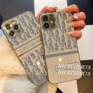 เคสโทรศัพท์มือถือแบบนิ่ม กันกระแทก แต่งกลิตเตอร์ พร้อมกระจก หรูหรา แฟชั่นยุโรป อเมริกา สําหรับ iPhone 14 pro max 13 11 12 pro max