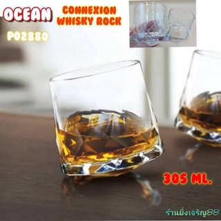 แก้วโอเชี่ยน ใส่ไวน์ น้ำดื่ม เหลี่ยมเพชร ทรงลูกข่าง OCEAN CONNEXION WHISKY ROCK   P02880