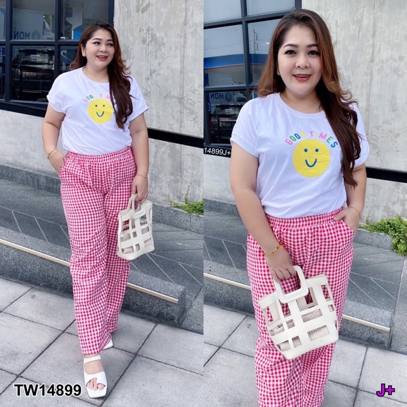 pe14899-set-2ชิ้น-bigsize-เสื้อคอกลม-แขนสั้น