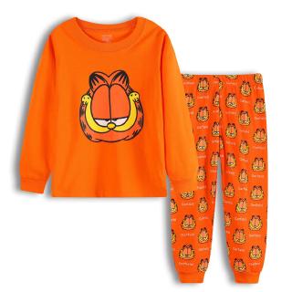 Garfield ชุดนอน ผ้าฝ้าย ลายการ์ตูนการ์ฟิลด์ สําหรับเด็กผู้ชาย และเด็กผู้หญิง ASD326