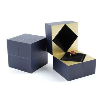 1pcs Creative Magic Cube Propose Ring Box Romantic Marriage Wedding Ceremony Rubiks Jewelry Gift