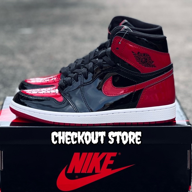 nike-air-jordan-1-retro-high-og-patent-bred-แท้