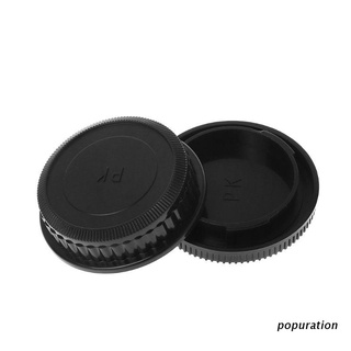 ภาพหน้าปกสินค้าPOP Rear Lens Body Cap Camera Cover Set Anti-dust Screw Mount Protection Plastic Black for Pentax PK DA126 ที่เกี่ยวข้อง