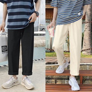 ภาพหน้าปกสินค้า【COD/มีสินค้า】กางเกงลำลองผู้ชายสีทึบสไตล์เกาหลี ที่เกี่ยวข้อง