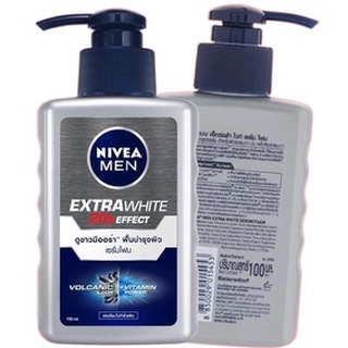 NIVEA MEN นีเวีย เมนเอ็กซ์ตร้า ไวท์ เซรั่ม โฟม 100 มล 20X* ให้ผิวดูขาวออร่า** สุขภาพดี