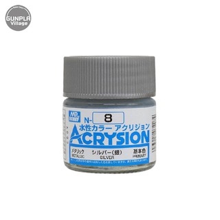 สินค้า Mr.Hobby MR.ACRYSION COLOR N-08 SILVER 4973028034974 (สี)