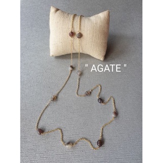 สายคล้องแมส หินนำโชค"AGATE"อาเกต