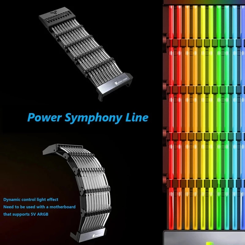 jonsbo-rainbow-bridge-dy-1-symphony-สายไฟ-24pin-5v-argb-ซิงโครไนซ์แสง-เอฟเฟกต์แสงสีรุ้งอัตโนมัติ
