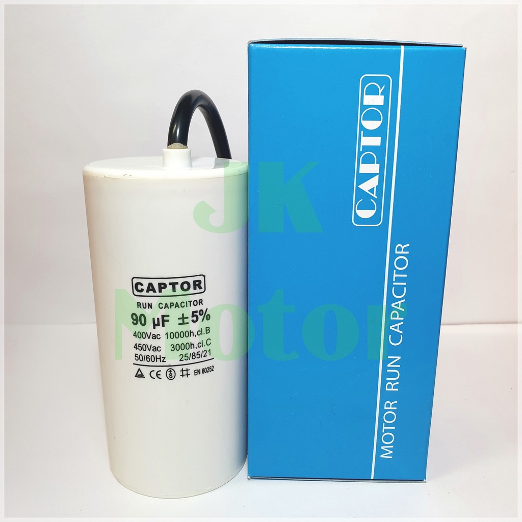 คาปาซิเตอร์รัน Run Capacitor CAPTOR ขนาด 55uF 60uF 70uF 80uF 90uF 100uF ...
