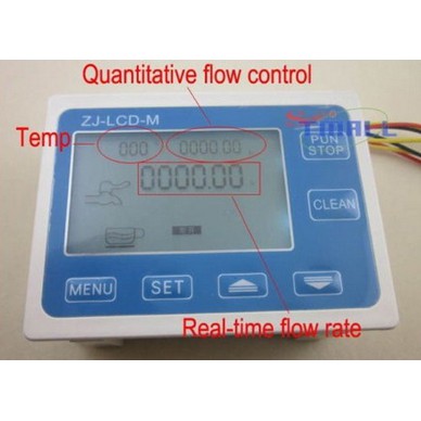 เครื่องควบคุมปริมาตรน้ำ-หน้าจอควบคุมการตวงน้ำ-9999ลิตร-lcd-flow-display-controller