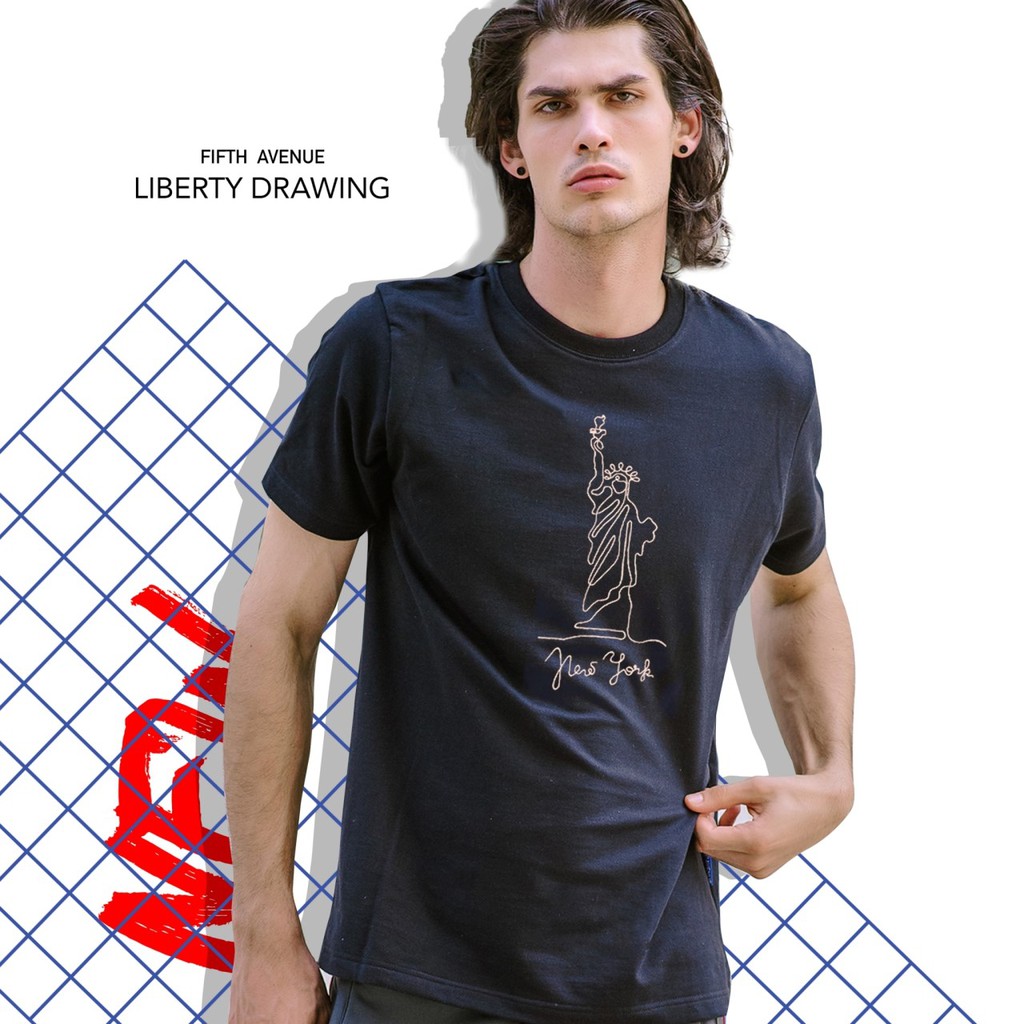 เสื้อยืดขายดี5thave-รุ่น-liberty-drawings-3xl