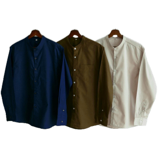โปรโมชั่น Flash Sale : ️ทักแชทรับโค้ดลดเพิ่ม เชิ้ตผู้ชายคอจีน Mandarin Collar Shirt 2 (56-02)