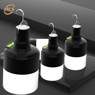 โคมไฟเต็นท์ LED อเนกประสงค์ แบบพกพา พร้อมตะขอ ชาร์จ USB สําหรับตั้งแคมป์ ตกปลากลางแจ้ง