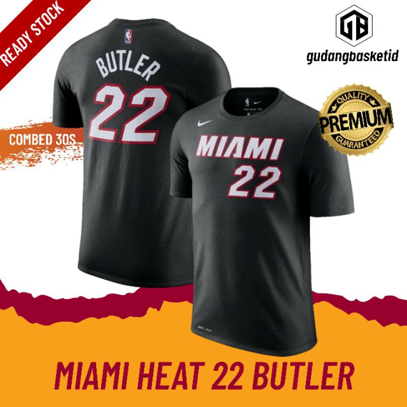 เสื้อยืดพิมพ์ลายแฟชั่นเสื้อยืดกีฬาบาสเก็ตบอล-nike-nba-gametime-miami-heats-22-butler